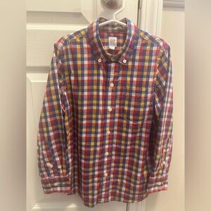 GAP Kids Multicolor Plaid Button-Down Shirt